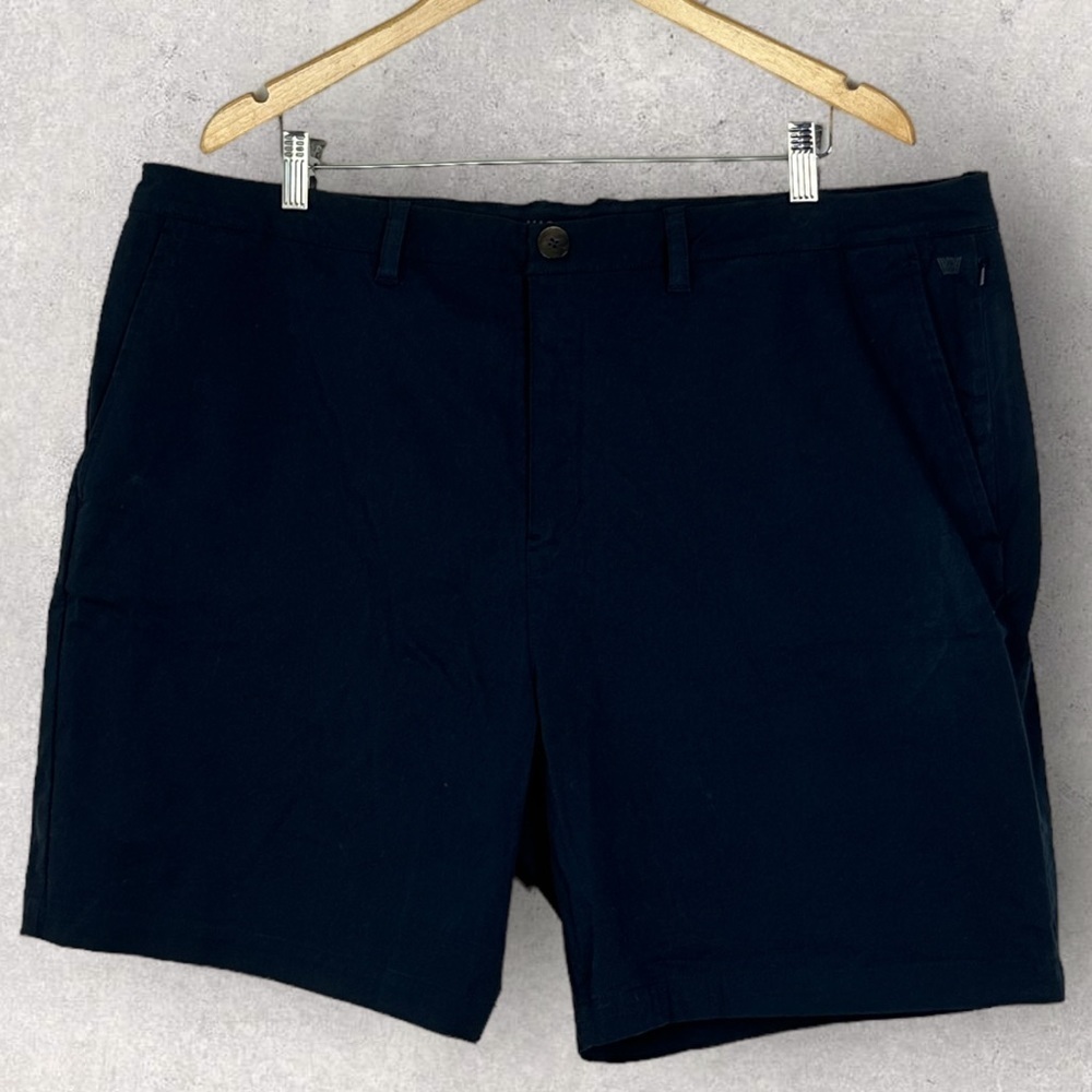 Mack Weldon Maverick‎ Tech Chino Shorts True Navy Blue Size 42W Mens Short